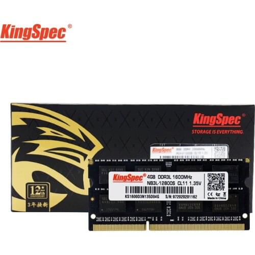 KingSpec ddr3 Memoria RAM 8GB 4GB 21600mhz Sodimm 204 Pin For Intel Laptop Ddr3L 1.35V 4gb 8gb Notebook Computer accessories