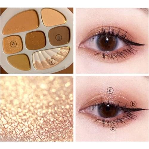 Shell Case 8 Colors Nude Eyeshadow Palette Long Lasting Shimmer Matte Metallic Diamond Eye Shadow Pigmented Makeup Kit Cosmetics