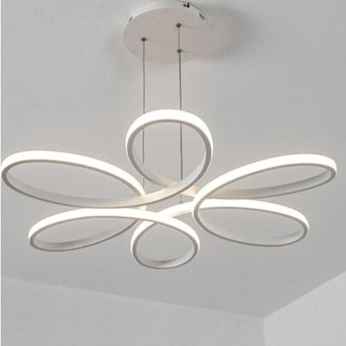 Nordic postmodern dining chandelier simple flower-shaped led creative personality art bedroom study Nordic restaurant chandelier