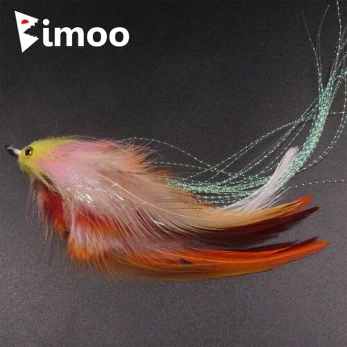 2Pcs New Trout Steelhead Salmon Pike Streamer Fly for Fly Fishing Flies Size 1/0