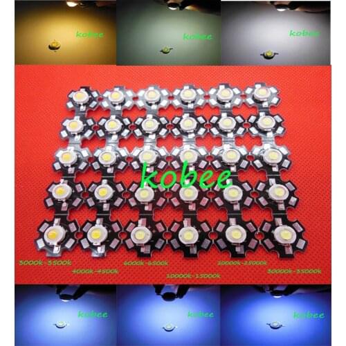 High power 3w LED Cold White Warm white 3000k 3500k 4000k 4500k 10000k 15000k 20000k 25000k 30000k 35000k