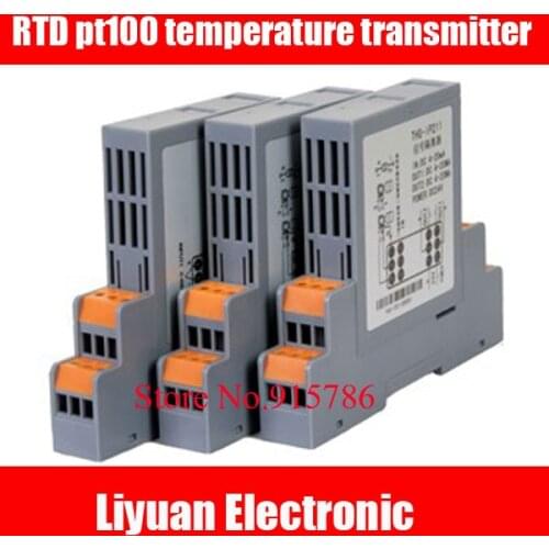 RTD pt100 temperature transmitter / 1 into 1 out signal isolator / TAG-TR sensor converter module 4-20mA 0-10V 5V