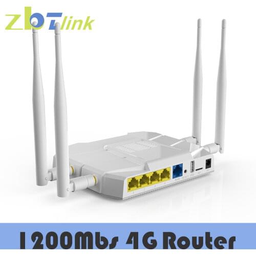 Cioswi 4G LTE Router Wireless Solution Gigabit Router 4G Modem 1200Mps Dual Band Home Wifi Sim Card Slot 16M+256RAM WE1326KC