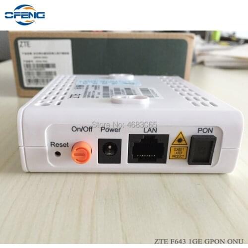 ZTE ZXA10 F643 GPON ONU ONT FTTH SFU Router Mode FTTH FTTO with 1GE Port same function as F601 F401 optical network terminal