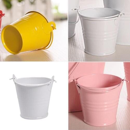 1pcs Potted Candy Craft Ornaments Small Iron Barrel 6* Tinplate 4*5.5cm Bucket Mini Sale Hot G1I4