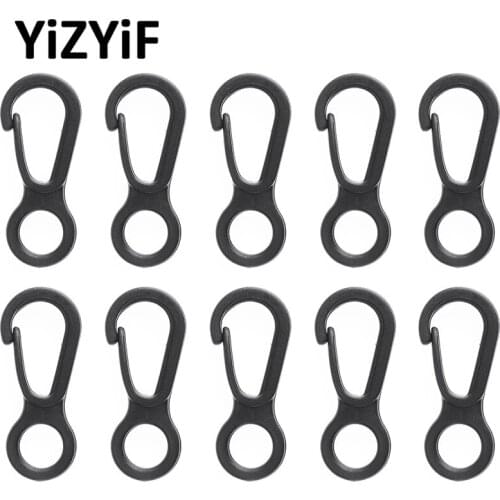 10pcs Hooks Bag Parts Small Flag Pole Clip Hooks Attachment Cord Ends Lock For Outdoor Camp Clothesline Rope Hook Accessories