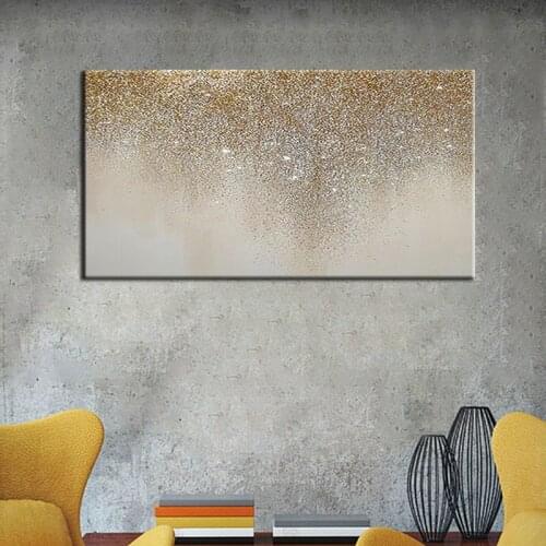 100% Hand Painted Oil Painting Latest Design Wall Decor Gold Abstract Canvas Art Handmade Unframed Hot Selling Paintings