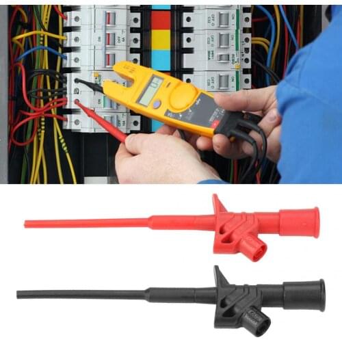 2Pcs P5004 High Voltage Flexible Test Probe Insulated Professional Quick Test Clip Full Insulated Quick Test Probes