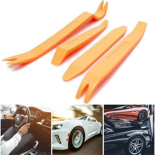 Auto Door Clip Panel Trim Removal Tool Kits Navigation Disassembly Seesaw Car Interior Plastic Seesaw Conversion Tool 4 Sets