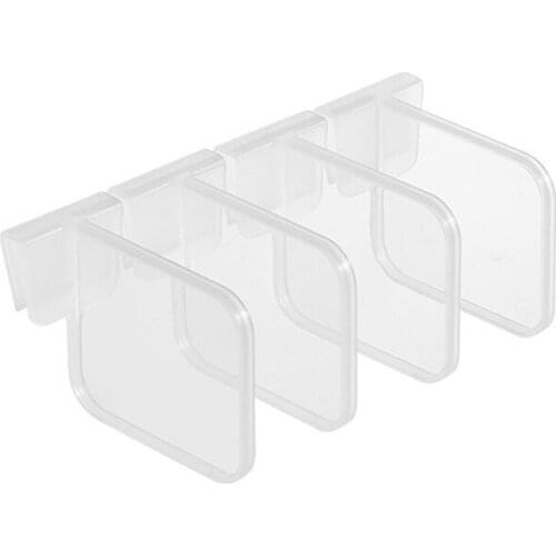 4PCS Refrigerator Kithchen Shelves Eco-friendly Plastic Partition Board Refrigerator Storage Holder Kitchen Non-toxic Drawer