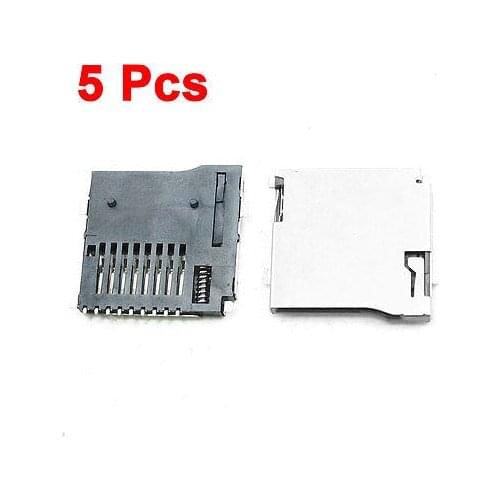 PCB Surface Mount Type Quick Flip Micro SD Card Sockets 5 Pieces