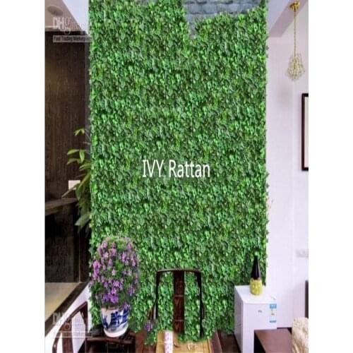 98"/pcs Artificial Silk Simulation Climbing Vines Green Leaf Ivy Rattan for Home Decor Bar Restaurant Decoration