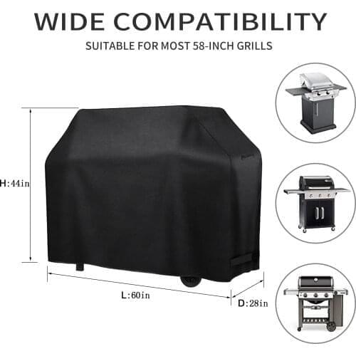 BBQ Cover Waterproof &Heavy Duty Grill Cover 600D Oxford Fabric Large 3-4 Burner Barbecue Cover Rip-Proof Windproof