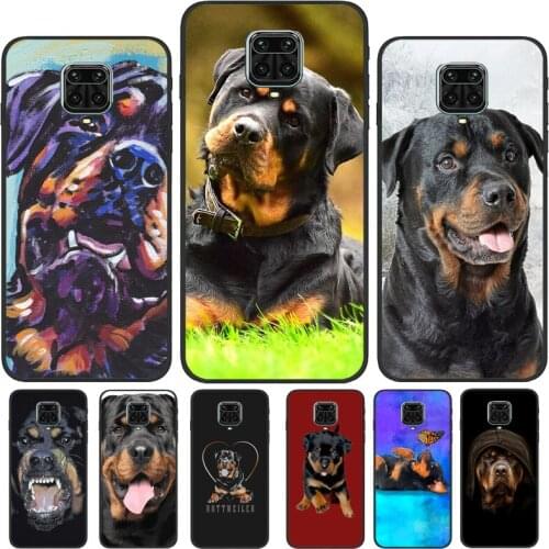 Cute Rottweiler Dog For Xiaomi Redmi 9T 9 A 9C K40 Funda For Redmi Note 10 Pro 8 8T 9S Note 9 Pro Phone Case