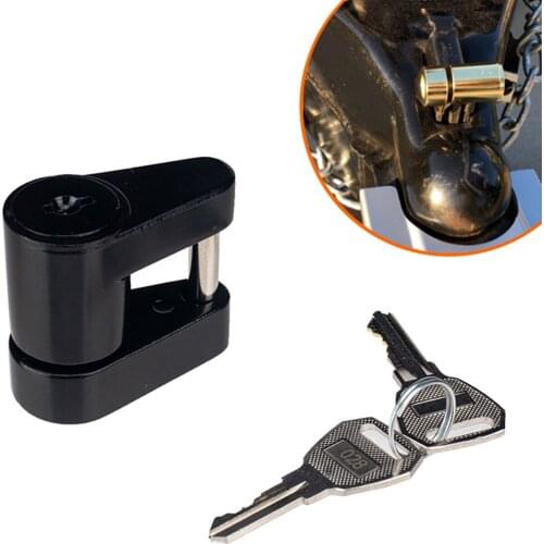 Black Trailer Hitch Coupler Lock, Dia 1/4" 3/4 Inch Span Span, Easy to Use and Install, Durable