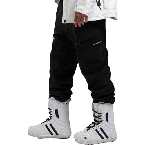 Fahsion Tooling Loose Feet Women and Men Snow Pants Winter Ice Trousers Snowboarding Clothing 15K Waterproof Ski Suit Wear Unsex