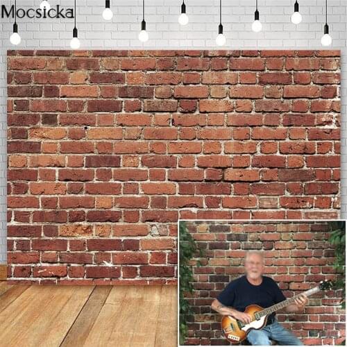 Red Brick Wall Photography Backdrop Baby Birthday Party Wedding Graduation Home Decoration Photo Booth Studio Prop Background