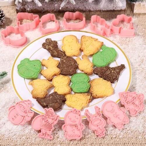 Christmas Biscuit Mold Cookie Cutters DIY Cake Baking Tools Merry Christmas Decor For Home 2021 Navidad Xmas Gift New Year 2022