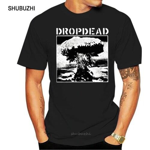 Dropdead V12 T-shirt Black Hardcore Punk Grindcore All Sizes S-3XL Short Sleeve Cotton T Shirts Man Clothing TOP TEE