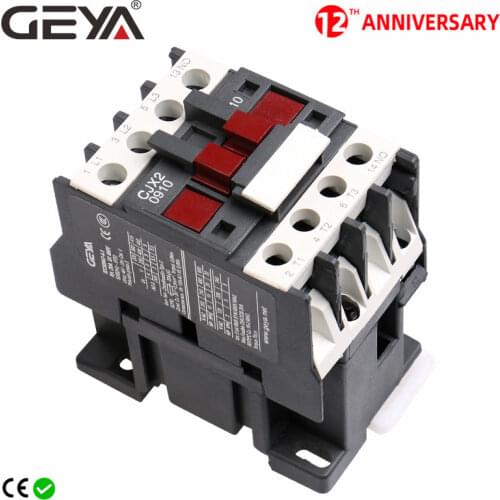 GEYA CJX2-0910 Din Rail Magnetic Contactor 220V or 380VAC Contactor 3Phase LC1D-09 Electric Contactor Telemecanique