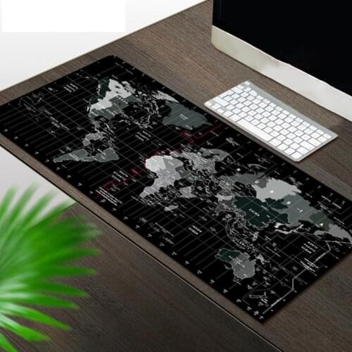 Gaming Mouse Pad New World Map Large Mousepad Gamer Accessories XXL Anti-slip Natural Rubber PC Computer Keyboard Desk Mat