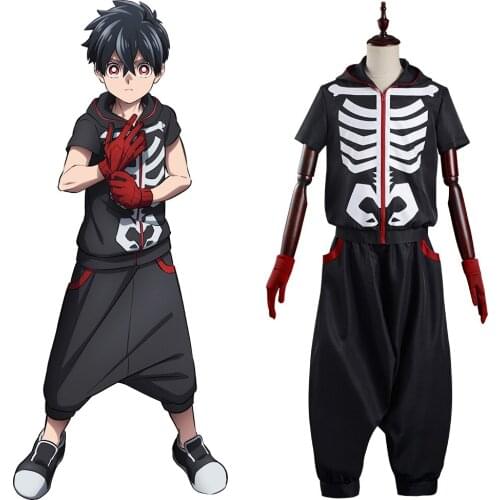 Anime Kemono Jihen Kabane Kusaka Cosplay Costume Pants Hooded Coat Outfits Halloween Carnival Suit