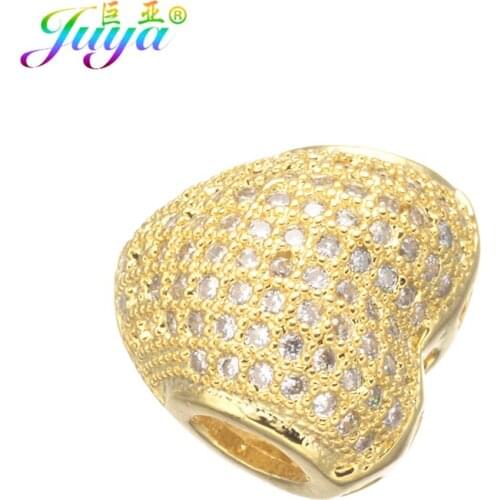 DIY Metal Beads 12mm Big Hole European Style Heart Pan Copper Beads Accessories For Women Kids Charm Bracelets DIY Making