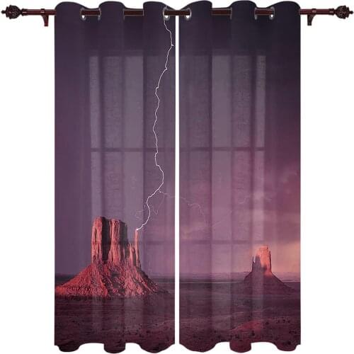 Lightning Rock Valance Window Curtains For Living Room Bedroom Kitchen Home Luxury Youth Room Window Curtains