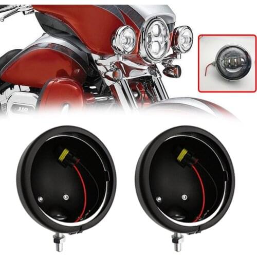 Motorcycle 4.5 inch Fog Lights Housing Bracket Mounting Ring Bucket for 4.5" Auxiliary Spot Fog Passing Light Electra Glide