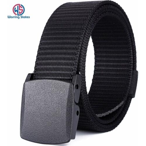 Men&women Canvas Nylon Belt Fashion POM Automatic Buckle Belts for Women Outdoor Tactical Belt Military Male Strap Black