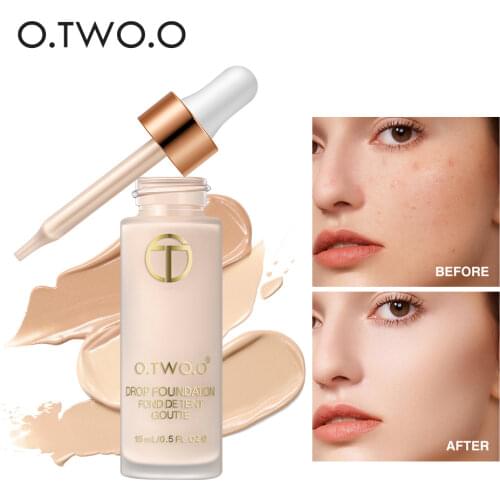 O.TWO.O Foundation Makeup Base Liquid Concealer Professional Makeup Long Lasting Oil Control Matte Liquid Foundation Cosmetics