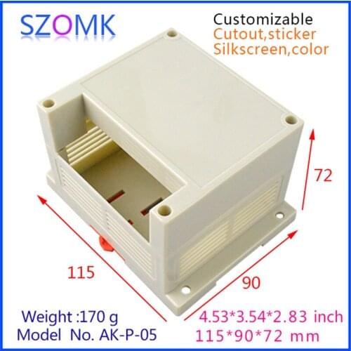 Plastic box electronic pcb enclosure (1 pcs) 115*90*72mm electrical cabinet abs plastic enclosure din rail instrument case