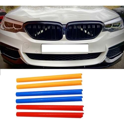 Front Grille Trim Strips For BMW F10 F11 F02 F30 F32 3 4 5 7 Series Sport Style Grille Trim Strips Cover Frame Car Decorations