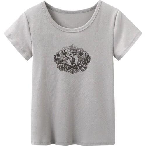 Casual Women Soft Cotton O Neck T-shirt 2021 Summer Fashion Ladies High Street Vintage T-shirt Female Printed Straight T-shirt