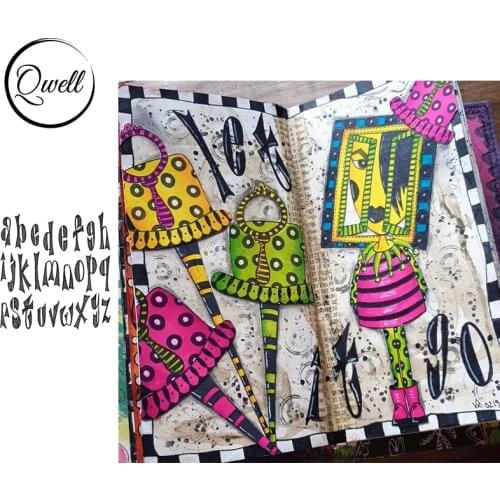 QWELL Different Lower Case Letter a-z Clear Stamps Stencil DIY Scrapbooking Paper Craft Cards Album Making Template 2021 New