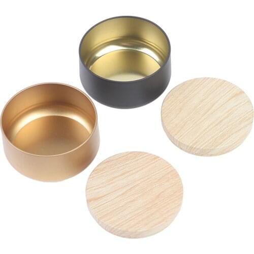 Luxury Candle Jars With Lid Bulk Round Candle Container Tins Empty Storage Box For DIY Salves Skin Care Beauty Samples