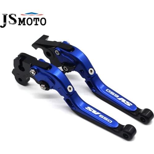 For SUZUKI SV650 SV 650 SV650S 1999-2009 2008 Motorcycle CNC brake clutch levers Adjustable Foldable Extendable Handle With LOGO