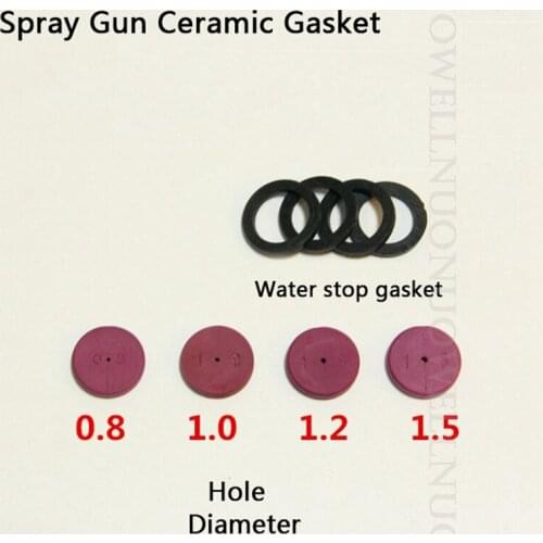 2pcs Hole Diameter 0.8mm 1.0mm 1.2mm 1.5mm Spray gun ceramic Gasket Agricultural Sprayer Nozzle Gasket