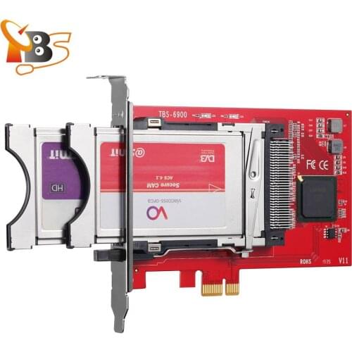 TBS6900 DVB Dual CI PCI-E Network Card With software TBSREMUX