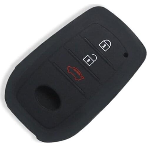 Key Holder Car Key Cover Case For Toyota Highlander Car Silicone 3 Button Remote Flip Car Key Case Shell Accessories
