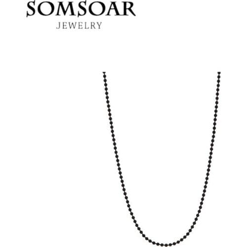 Somsoar Jewelry 2017 New Arrival 50cm Black Faceted Ball Chain for Coin Pendant Necklaces Floating Lockets 10pcs/lot