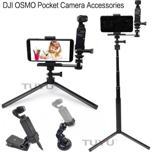 TUYU OSMO Pocket Camera Accessories Mobile Phone Bracket Holder Set Selfie stick Suction cup for DJI OSMO Pocket Sports camera