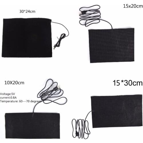 USB Warm Paste Pads Fast-Heating Carbon Fiber Heating Pad Safe Portable Heating Warmer Pad for Cloth Vest Jacket shoes socks