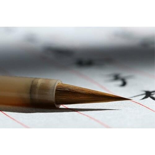 High Grade Horns Penholder Calligraphy Brush Pen Weasel Hair Brushes Caligrafia Chinese Wolf Hair Brush Pen Set Tinta China