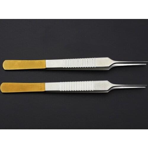 1pcs Micro Tweezers Double Eyelid Tweezers Fat Tweezers Cosmetic Tweezers Plastic Tweezers Micro Tweezers with Toothe