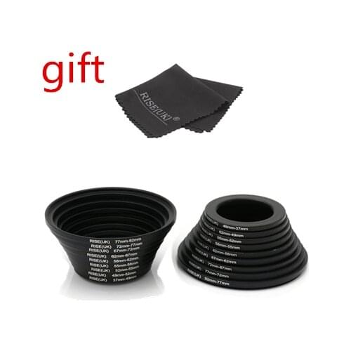 100% GUARANTEE 18pcs Camera Lens Filter Step Up & Down Ring Adapter + figt For Canon Nikon sony all camera DSLR