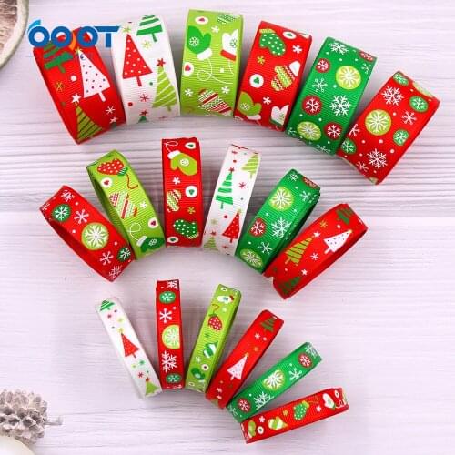 10Y Christmas Grosgrain Ribbons DIY handmade clothing accessories Headwear Gift packaging decoration Holiday party