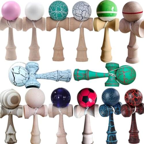 18CM Wooden Kendama Toy for Children Adult Professional Jumbo Skillful Juggling Balls Outdoor Kendama Krom Sport Games Toys