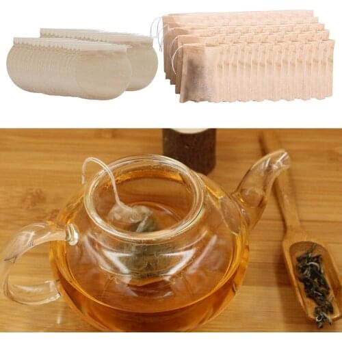 400pc Empty Teabags Drawstring Seal Filter Paper Herbs Loose Tea Infuser Bag