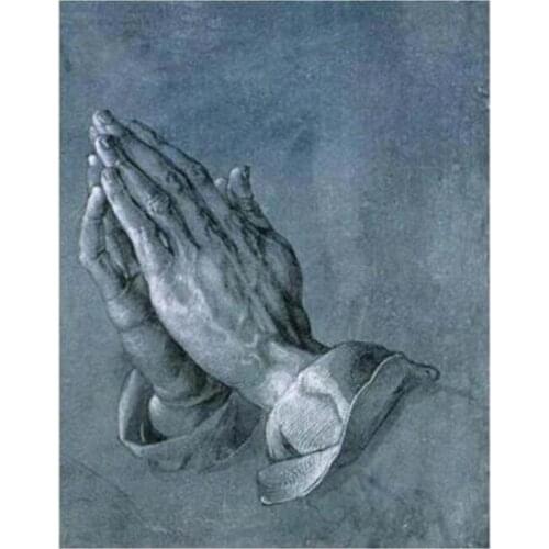 5D DIY Full Square Round Mosaic Christian Embroidery Jesus Pray Hands Religion Cross Stitch Diamond Painting Decor FH925